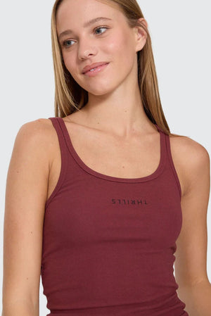 Thrills Minimal Thrills Scoop Tank New Maroon