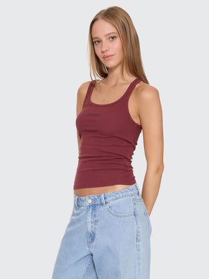 Thrills Minimal Thrills Scoop Tank New Maroon