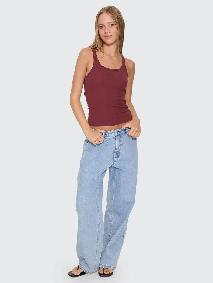 Thrills Minimal Thrills Scoop Tank New Maroon