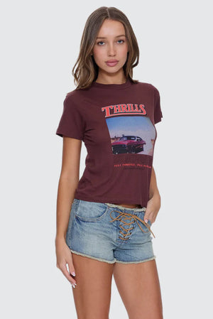 Thrills Full Throttle Boy Tee Bitter Chocolate