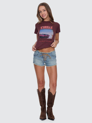 Thrills Full Throttle Boy Tee Bitter Chocolate