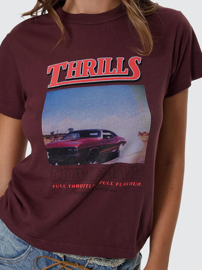 Thrills Full Throttle Boy Tee Bitter Chocolate