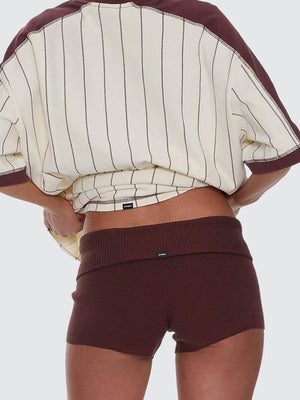 Thrills Mackenzie Knit Booty Short Bitter Chocolate