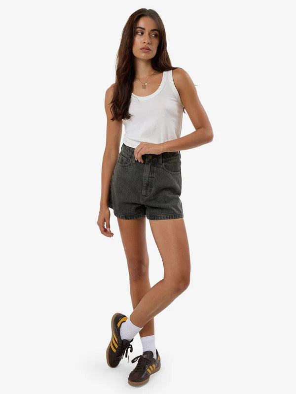 Thrills denim Erica Short Light Canteen Black