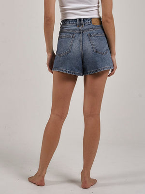Thrills Erica Mid Rise Short - Weathered Blue