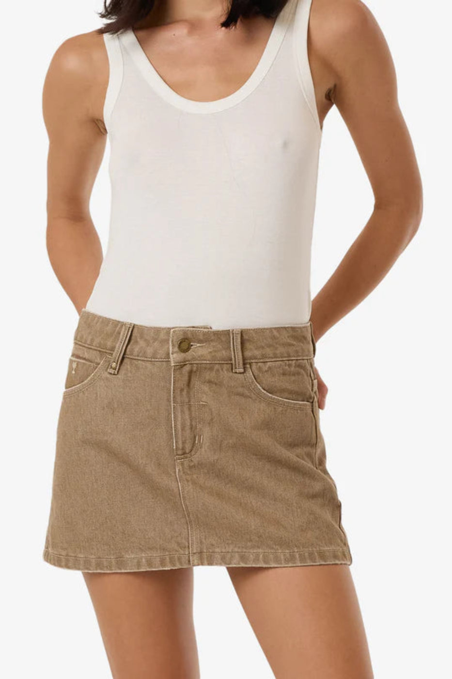 Thrills Denim Sophie Skirt Breen Stonewash