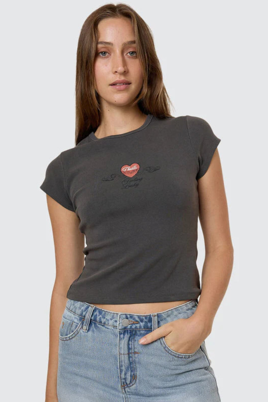 Thrills Feeling Lucky Club Tee - Merch Black