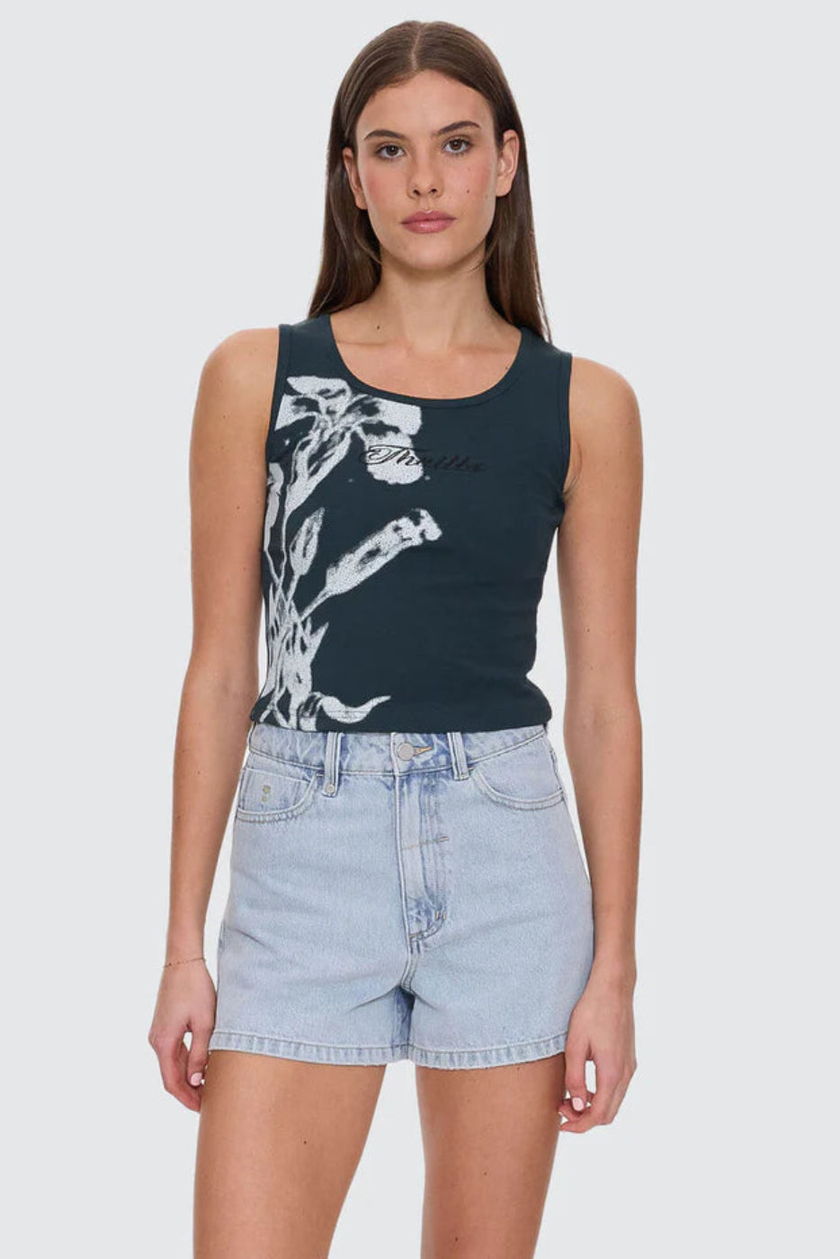 Thrills Invigorate Y2K Tank Jasper Green