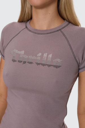 Thrills Glitch Studded Raglan Club Tee Shroom
