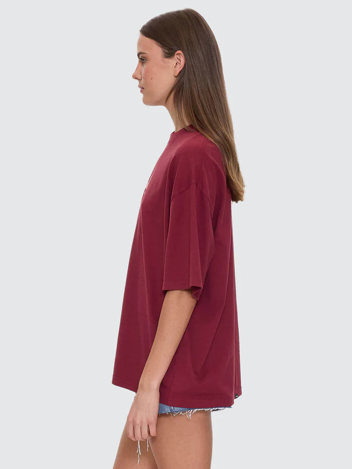 Thrills Full Bloom Oversized Tee Pomegranate