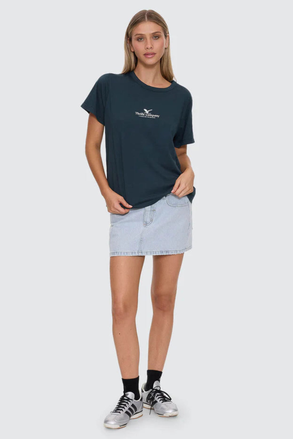 Thrills Haven For The Reckless Relaxed Tee Jasper Green