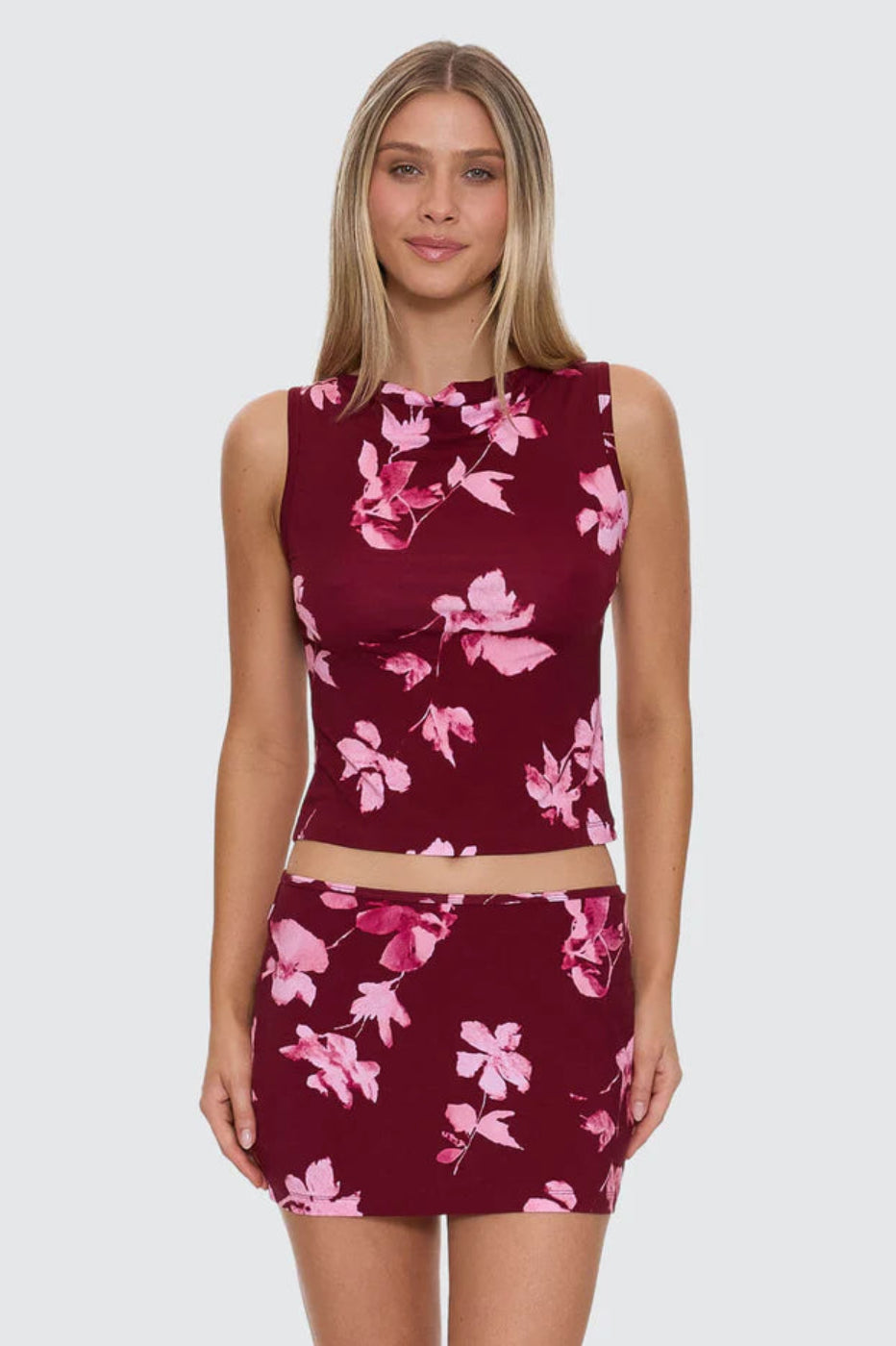Thrills Full Bloom Tank Pomegranate