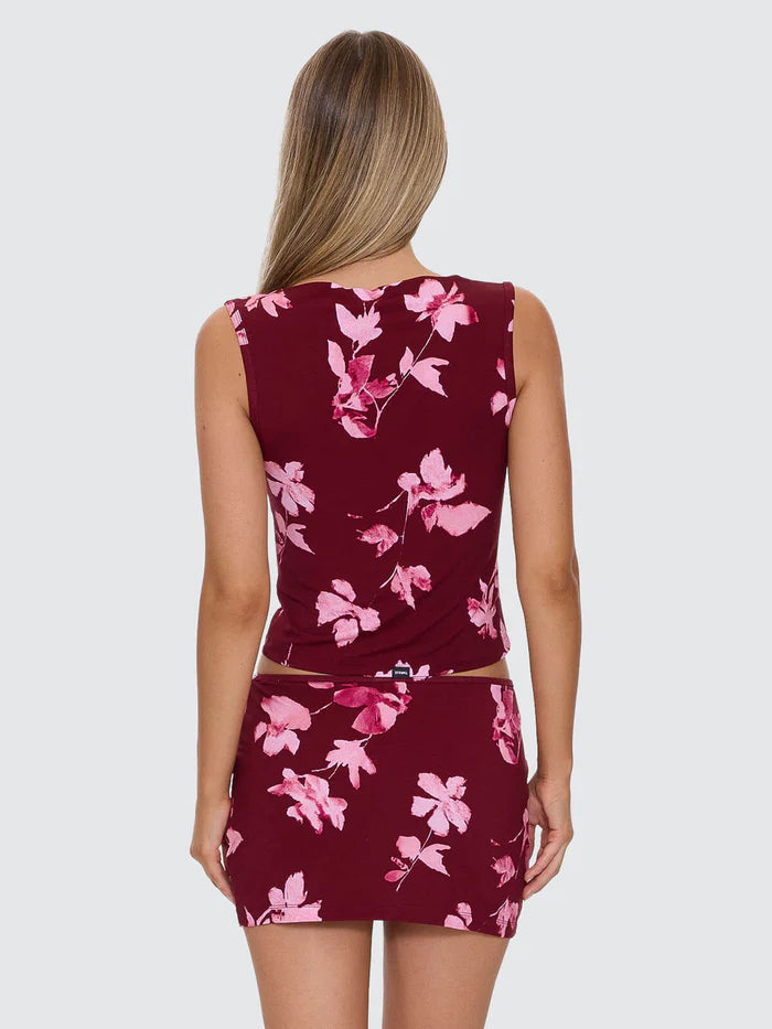 Thrills Full Bloom Tank Pomegranate