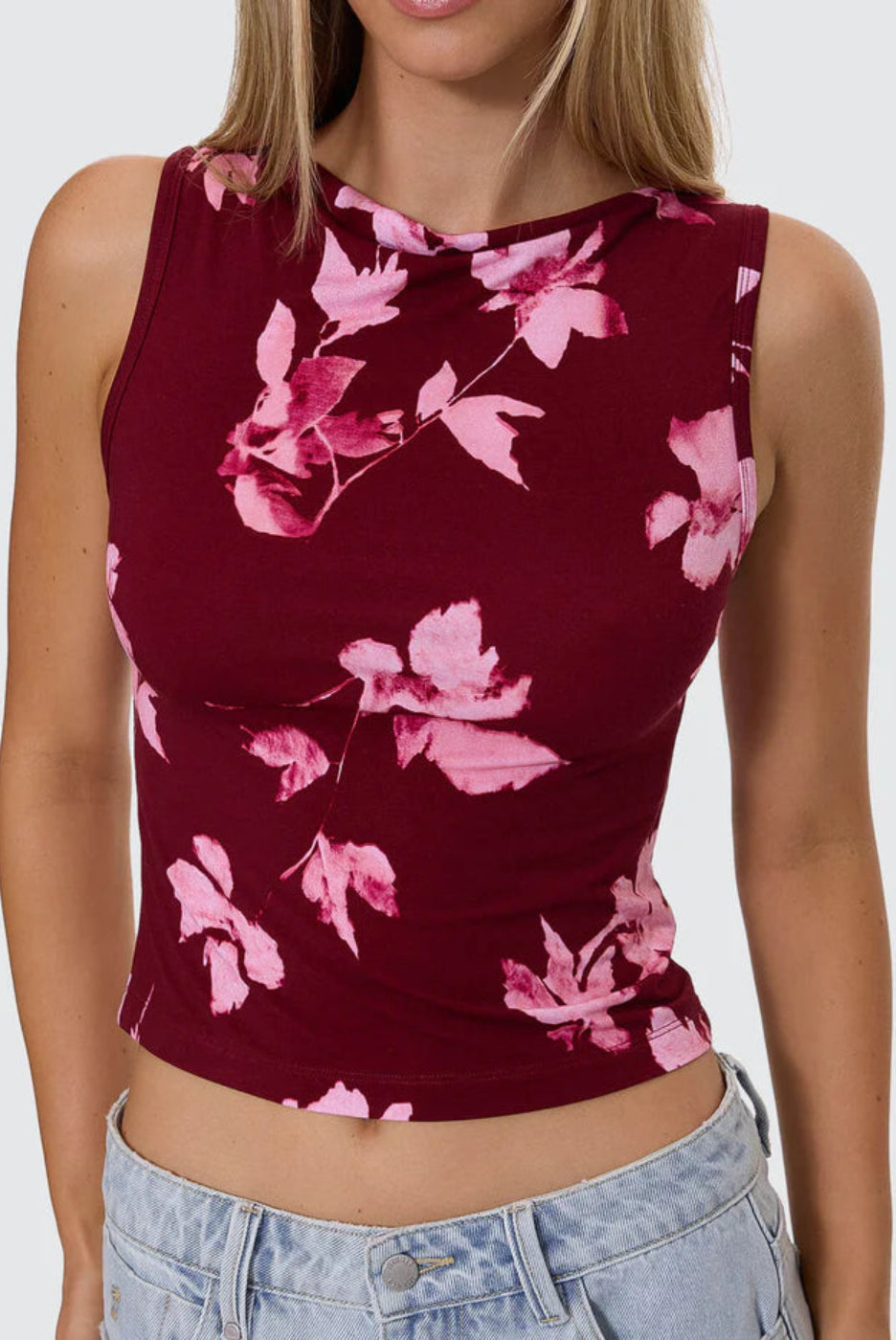 Thrills Full Bloom Tank Pomegranate