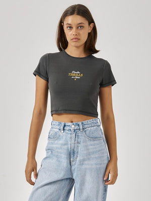 Thrills Sessions Baby Tee - Merch Black