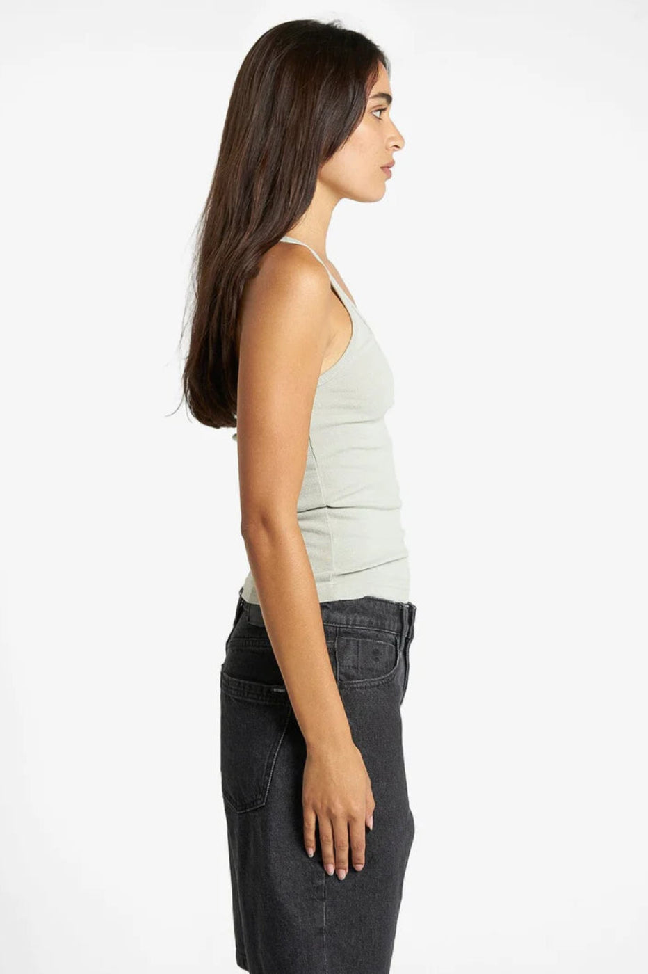 Thrills Minimal Thrills Scoop Tank Sage Grey