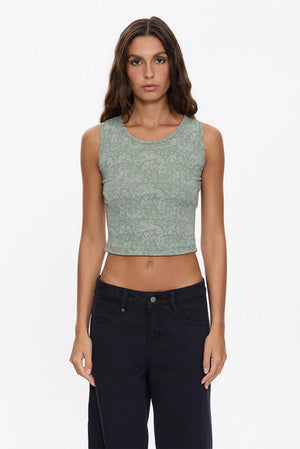 Thrills Speak No Evil Y2K Tank Dirty Sage