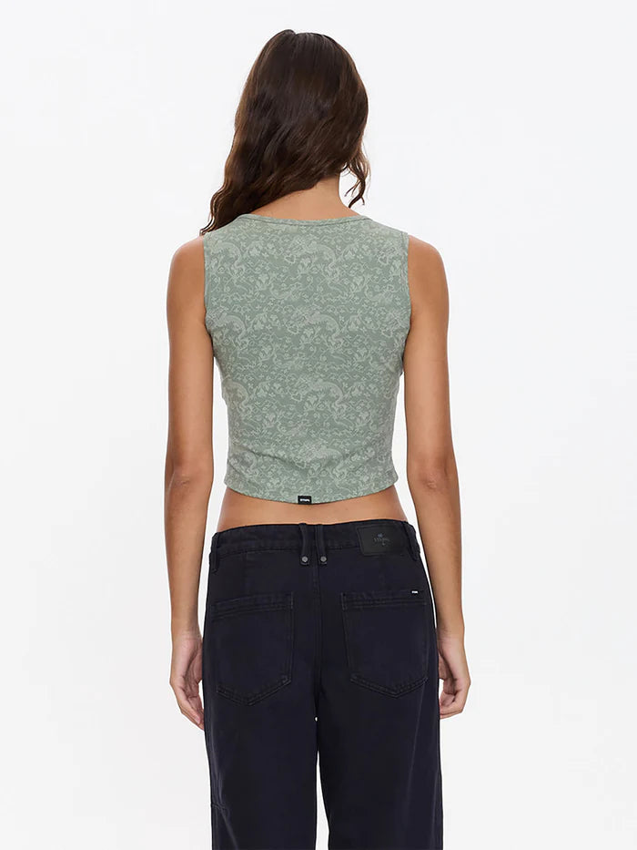 Thrills Speak No Evil Y2K Tank Dirty Sage