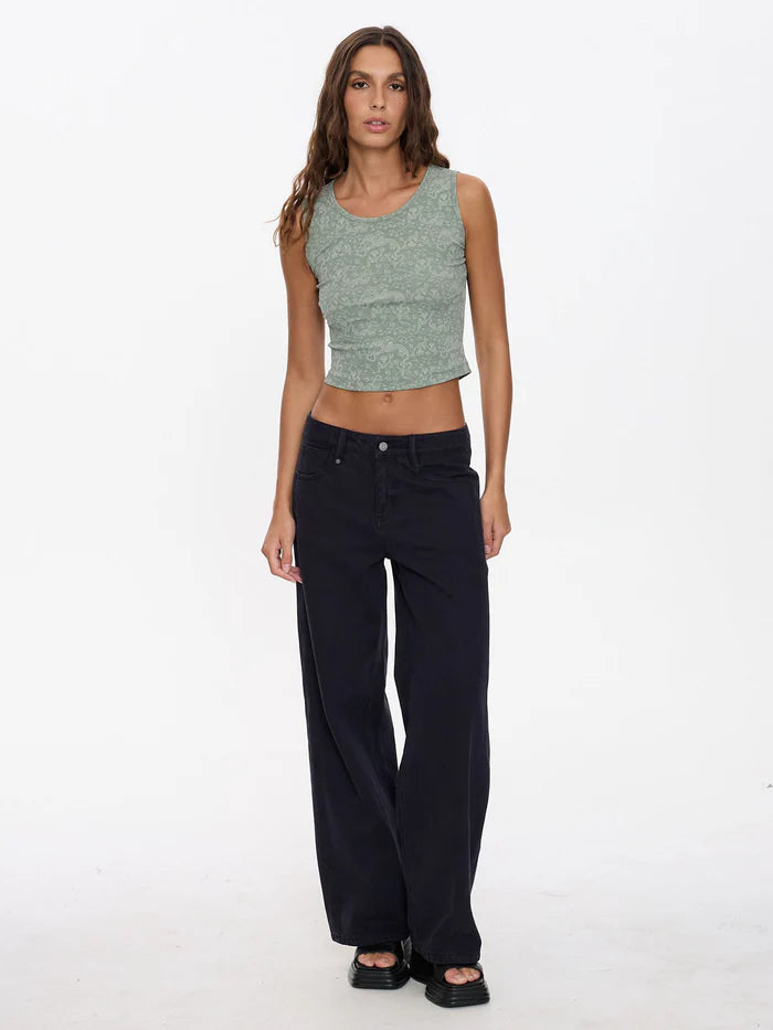 Thrills Speak No Evil Y2K Tank Dirty Sage