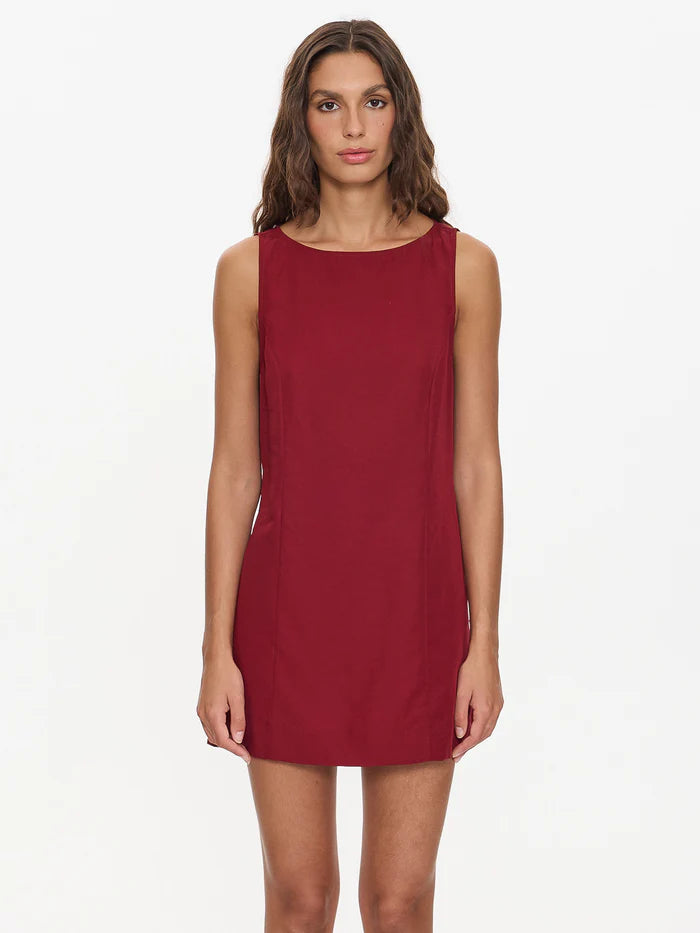 Thrills Knox Mini Dress - Garnet Red