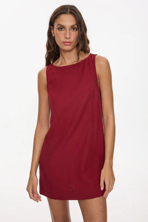 Thrills Knox Mini Dress - Garnet Red