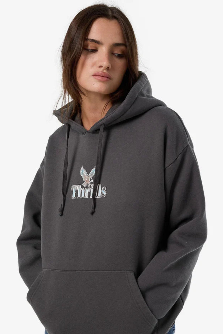Thrills Strength And Glory Slouch Hood Merch Black