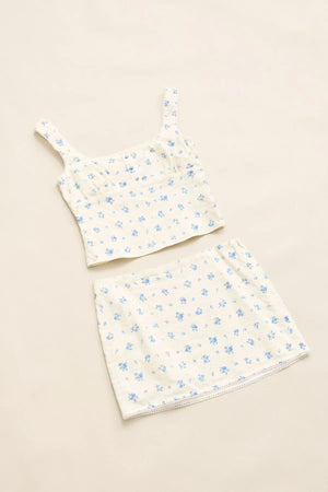 Rhythm Dahlia Mini Skirt Sky