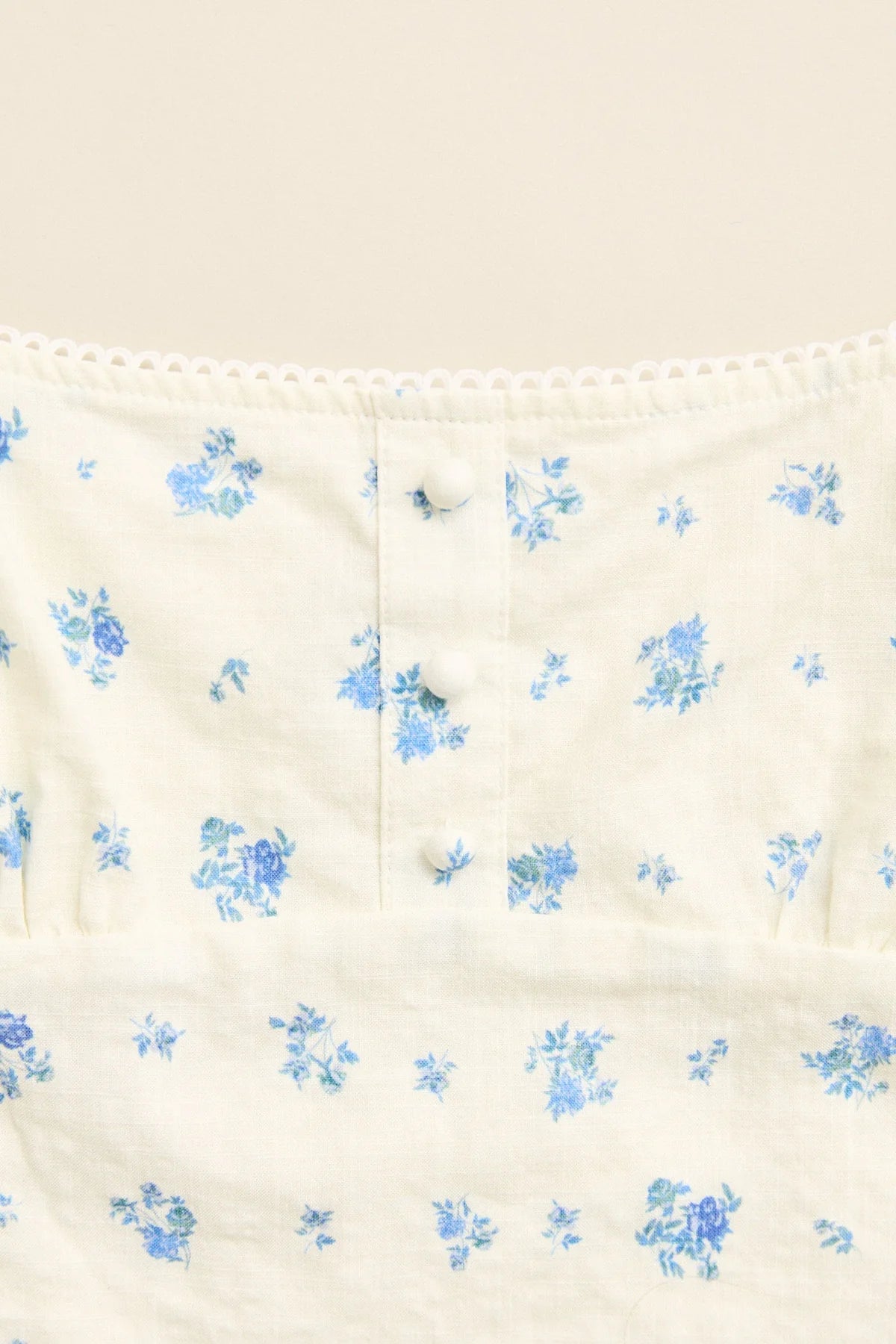 Rhythm Dahlia Button Down Top Sky