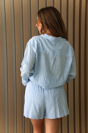 Dahlia & Sun Plain Shirt Baby Blue