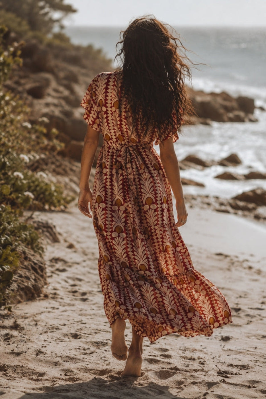 100% cotton wrap dress summer