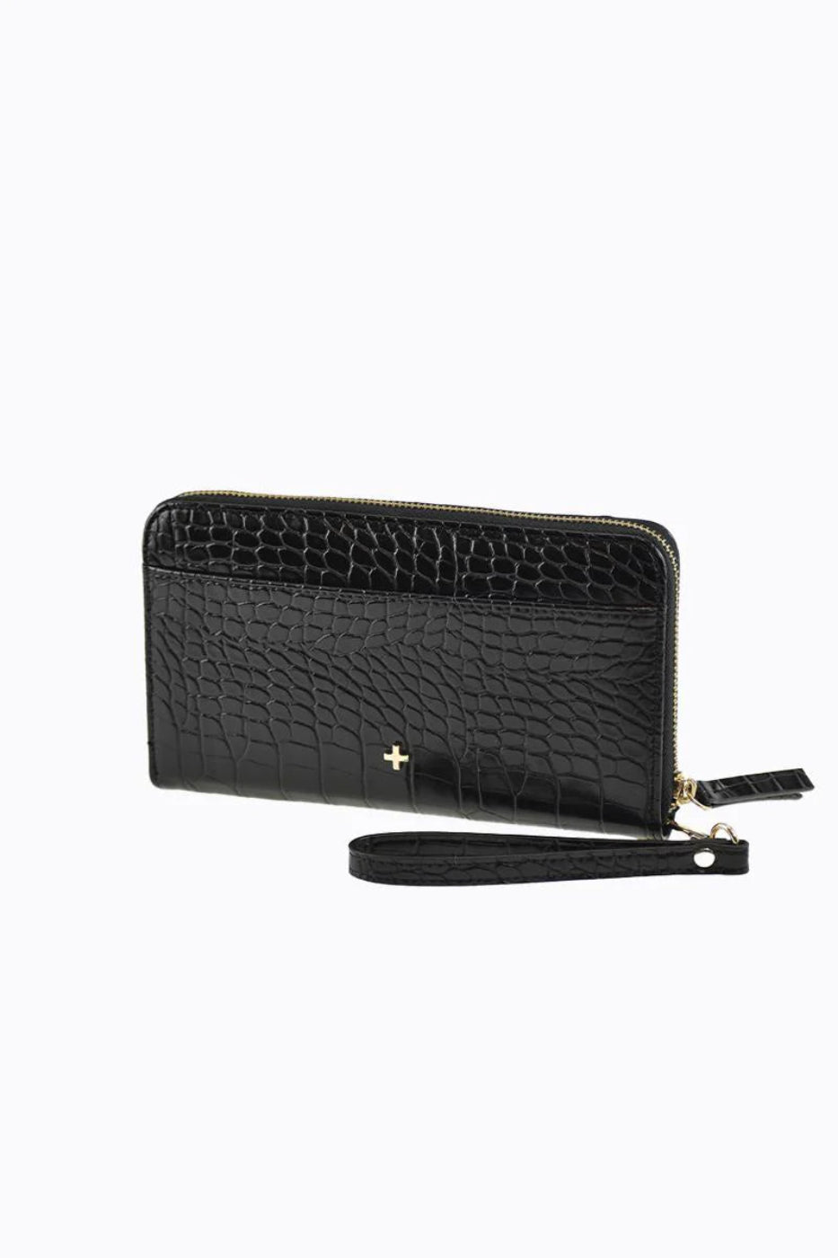 Peta + Jain Madeline Zip Around Wallet Black Croc