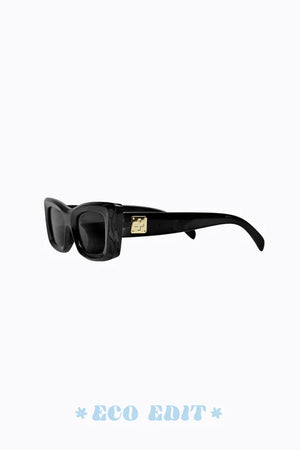 Peta + Jain Kaos Rectangle Sunglasses Black & Black