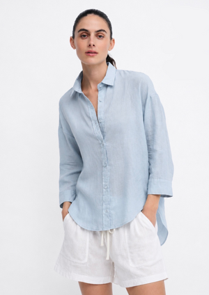 Little Lies Bronte Linen Shorts White