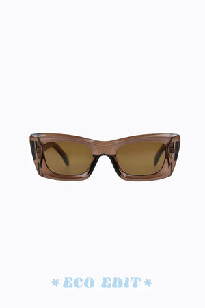 Peta + Jain Kaos Rectangle Sunglasses Choc & Brown