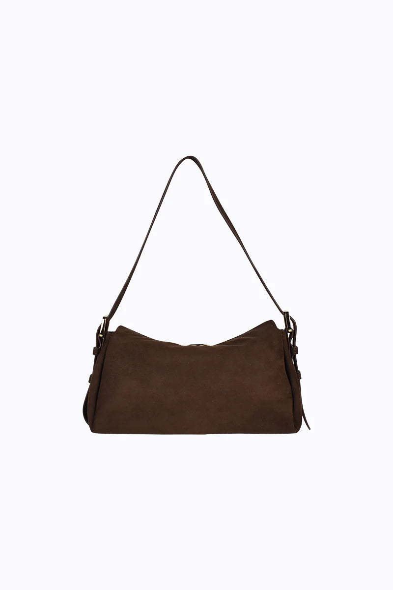 Peta + Jain Rachel Shoulder Bag With Fitting Chocolate Suede
