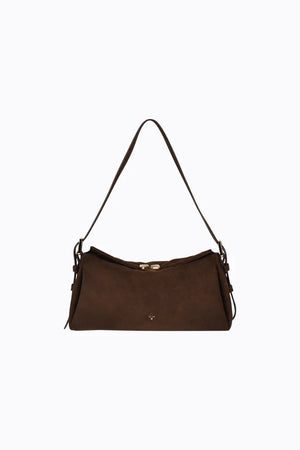 Peta + Jain Rachel Shoulder Bag With Fitting Chocolate Suede