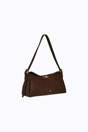 Peta + Jain Rachel Shoulder Bag With Fitting Chocolate Suede