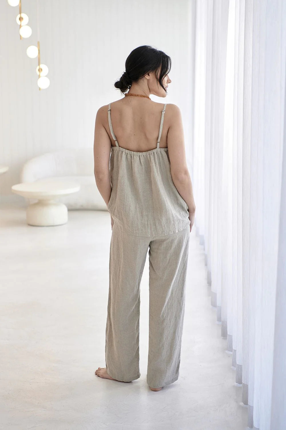 Eadie Fundamental Linen Cami Natural