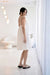 Eadie Fundamental Linen Slip Dress White