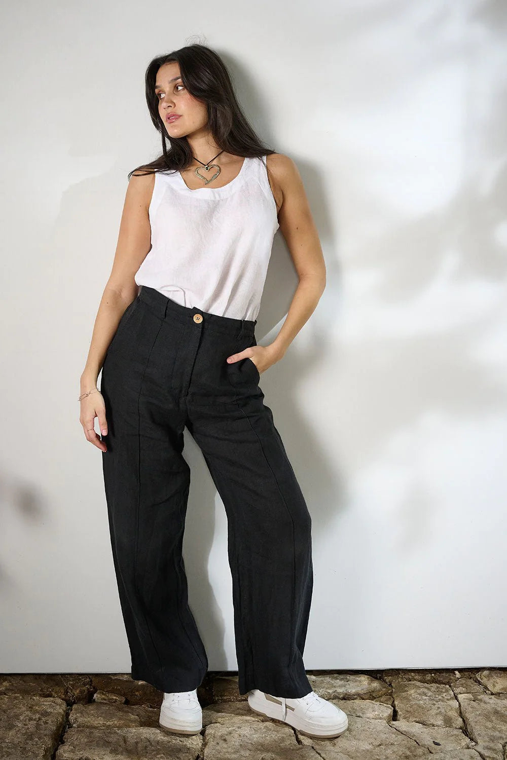 Eadie Tailored Pants Black