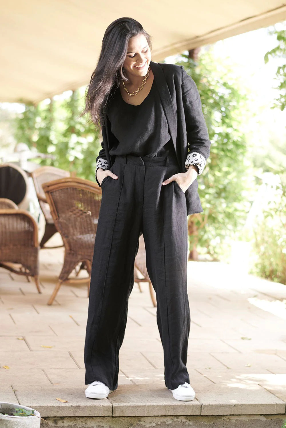 Eadie Tailored Pants Black