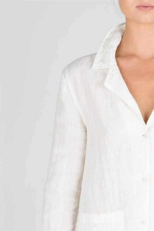 Eadie Essential Linen Shirt 100% Linen White