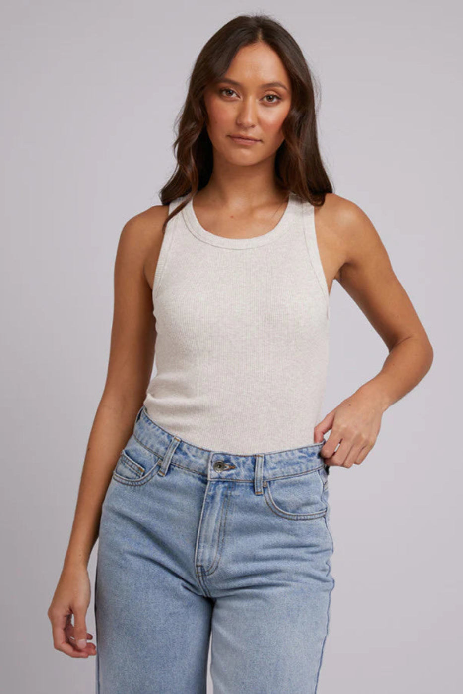 SILENT THEORY ELLA TANK OATMEAL