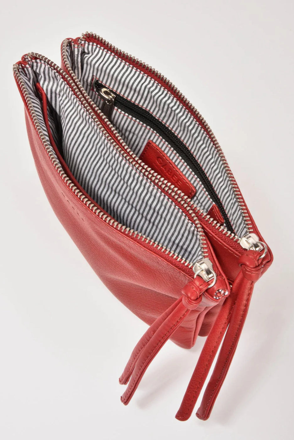 Gabee Fulton Soft Leather Crossbody Taupe