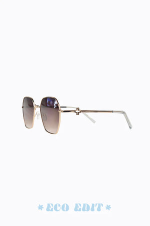 Peta + Jain Faithfull Frame Sunglasses Gold & Toffee
