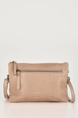 Gabee Hervey Leather Crossbody Bag Blush