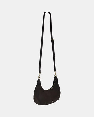 Peta + Jain Munroe Scoop Shoulder Bag Choc Suede