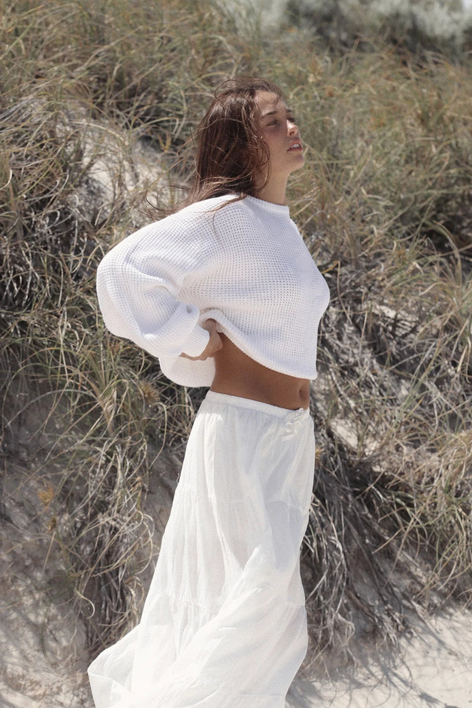 Rhythm Classic Knit Jumper White