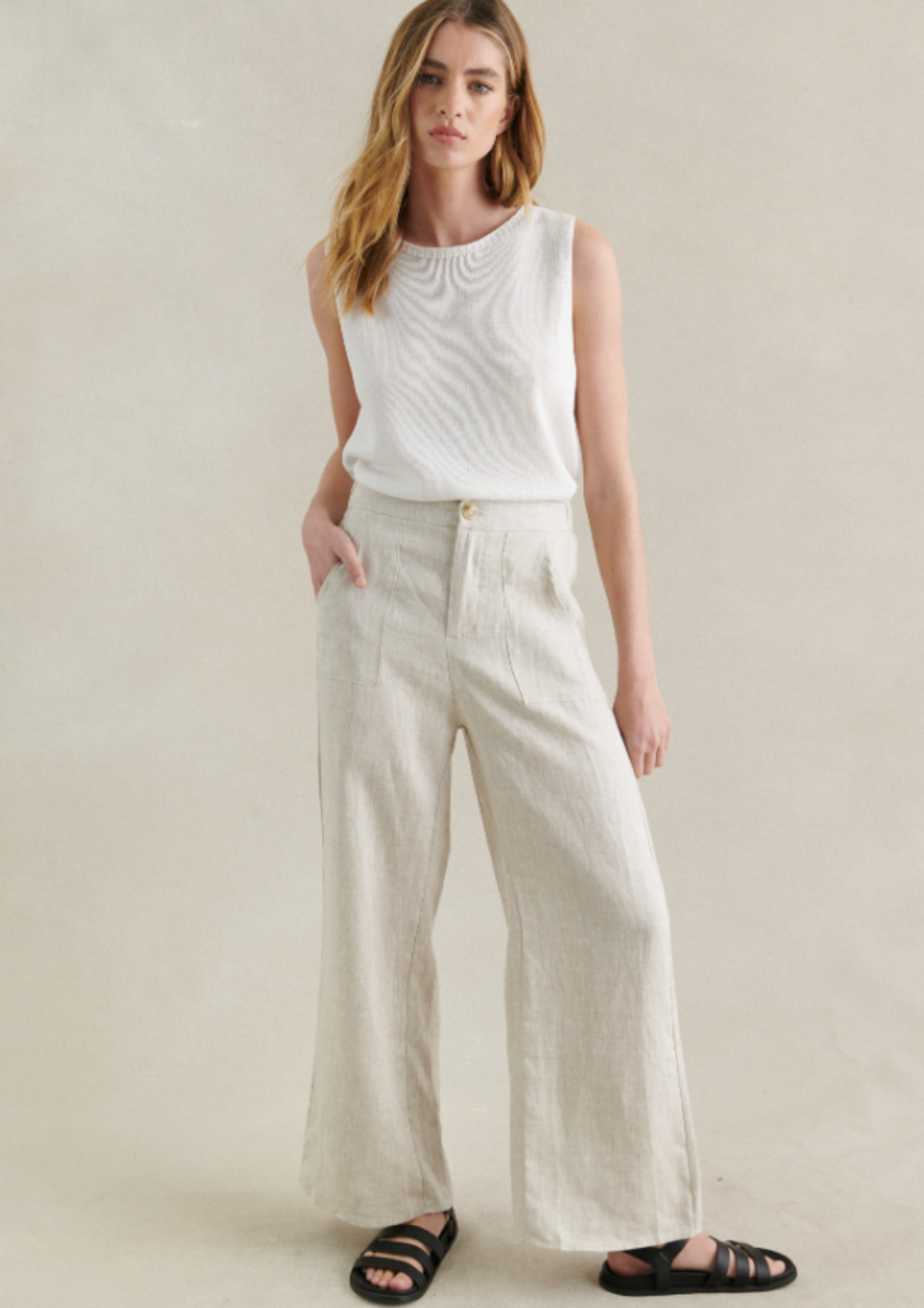 Little Lies Jude Linen Pants Natural
