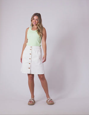 Foxwood Amanda Skirt White